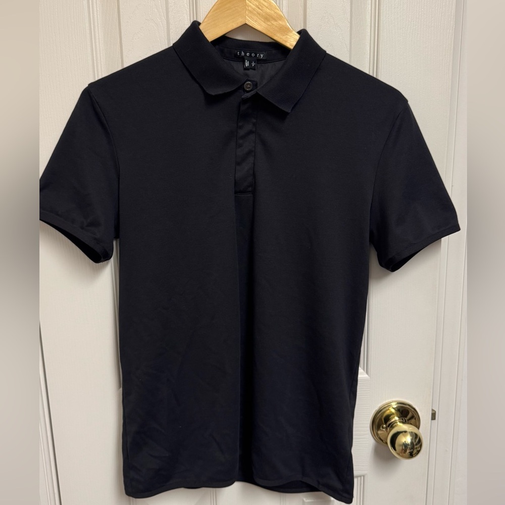 Theory Men's Black Short-Sleeve Polo